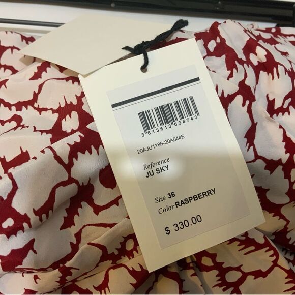 ISABEL MARANT 100% viscose Crepe Mini Skirt In Raspberry 36 - Picture 11 of 14